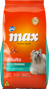 Ração Max Premium Especial Adultos Raças Pequenas Carne, Cereais & Legumes