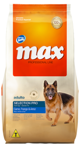 Ração Max Professional Line Selection Pro Adulto Carne, Frango e Arroz